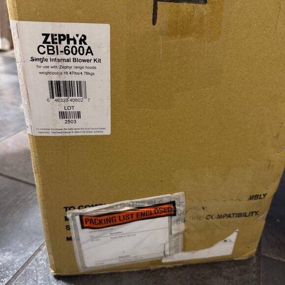 Zephyr Blower Internal CBI600A DHZ-M90AMWX BRAND NEW - Picture 2 of 3